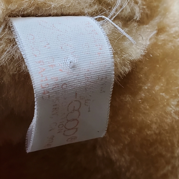 GEORGE-GOOD RARE FINE, STUFFED TOY PIGGY BANK. TAN - Picture 7 of 9